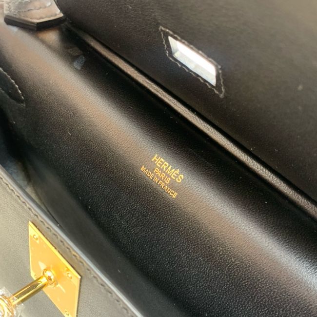 Hermes Jypsiere mini shoulder bag H088004 black&gold buckle Hermes Jypsiere mini shoulder bag H088004 black&gold buckle