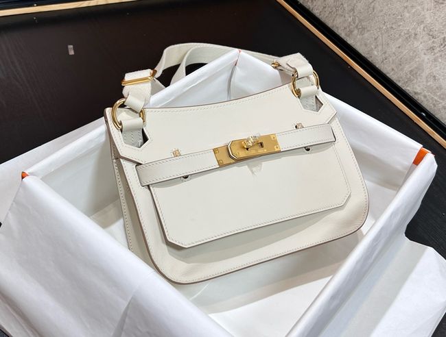 Hermes Jypsiere mini shoulder bag H088004 white &gold buckle Hermes Jypsiere mini shoulder bag H088004 white &gold buckle