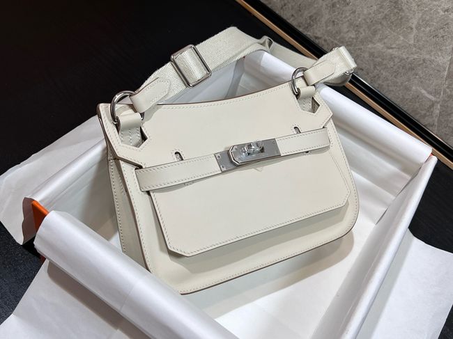 Hermes Jypsiere mini shoulder bag H088004 white &silver buckle Hermes Jypsiere mini shoulder bag H088004 white &silver buckle