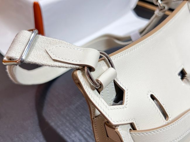Hermes Jypsiere mini shoulder bag H088004 white &silver buckle Hermes Jypsiere mini shoulder bag H088004 white &silver buckle