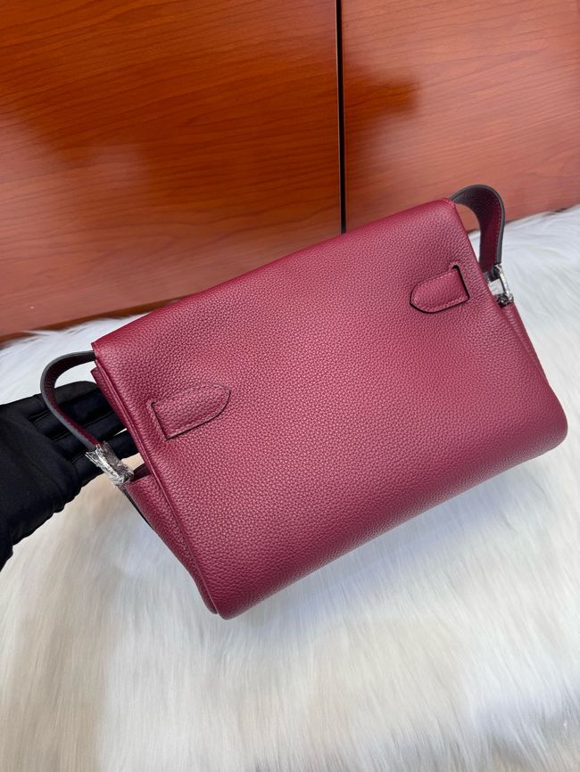 Hermes kelly messenger bag H08801 Wine Hermes kelly messenger bag H08801 Wine