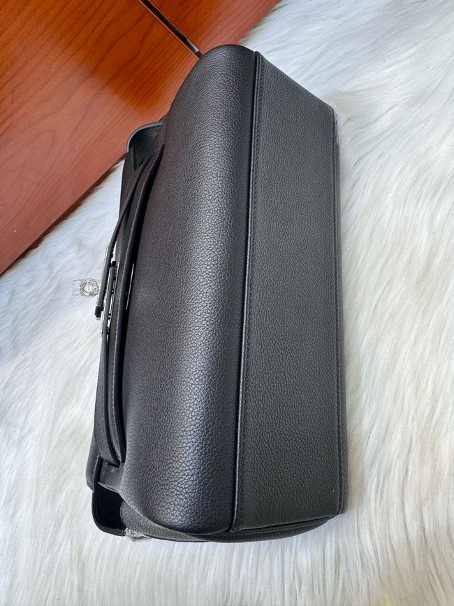 Hermes kelly messenger bag H08801 black Hermes kelly messenger bag H08801 black