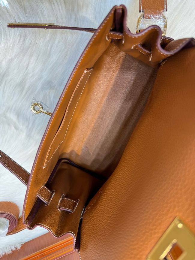 Hermes kelly messenger bag H08801 golden brown Hermes kelly messenger bag H08801 golden brown