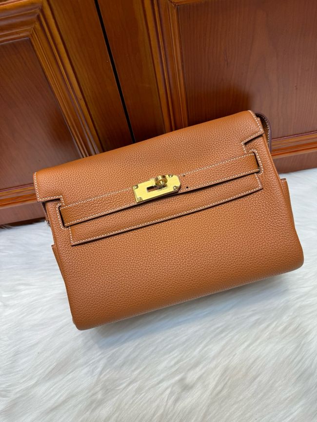 Hermes kelly messenger bag H08801 golden brown Hermes kelly messenger bag H08801 golden brown