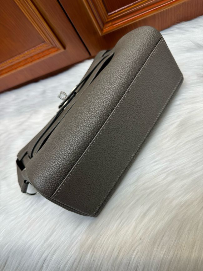 Hermes kelly messenger bag H08801 pewter gray Hermes kelly messenger bag H08801 pewter gray