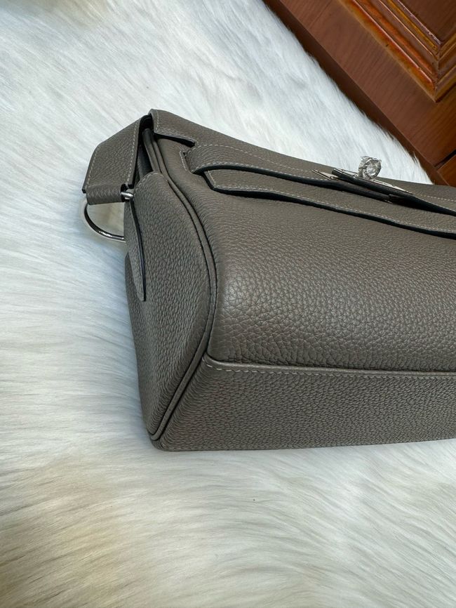 Hermes kelly messenger bag H08801 pewter gray Hermes kelly messenger bag H08801 pewter gray
