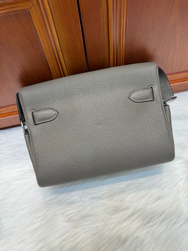 Hermes kelly messenger bag H08801 pewter gray Hermes kelly messenger bag H08801 pewter gray