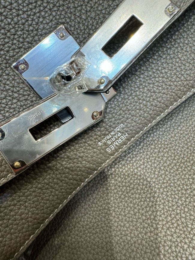 Hermes kelly messenger bag H08801 pewter gray Hermes kelly messenger bag H08801 pewter gray