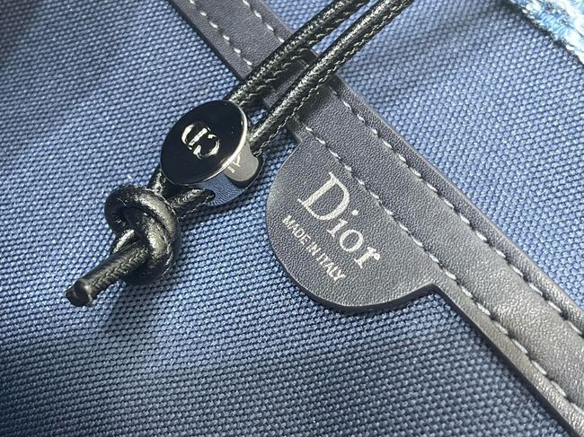 Dioriviera Medium Spongy Book Tote Blue Spongy Dior Oblique Fabric M1461PD