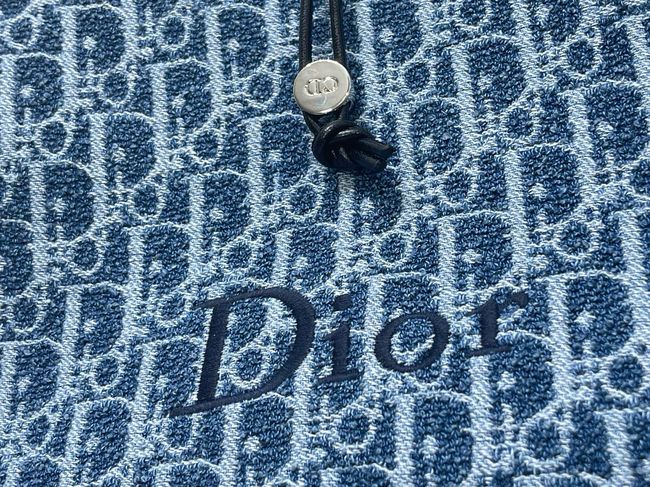 Dioriviera Medium Spongy Book Tote Blue Spongy Dior Oblique Fabric M1461PD