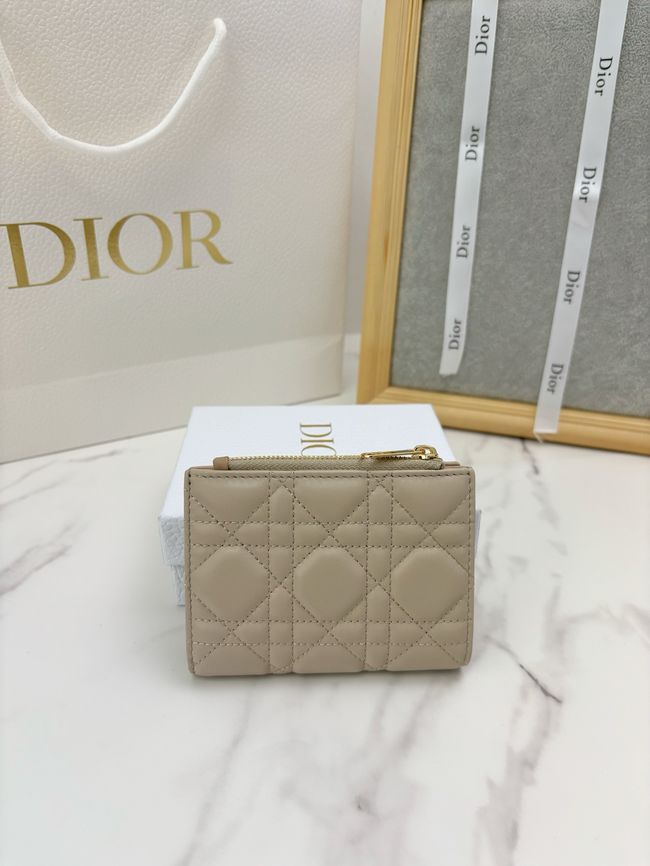 Lady Dior Dahlia Wallet Craie Cannage Lambskin S2065-7 Lady Dior Dahlia Wallet Craie Cannage Lambskin S2065-7