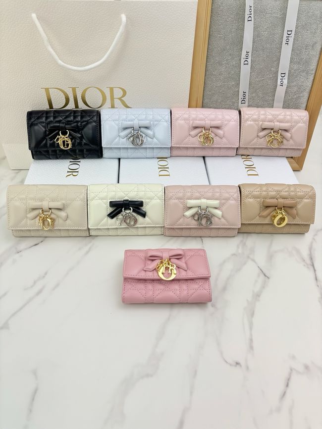 Lady Dior Dahlia Wallet Craie Cannage Lambskin S2065-7 Lady Dior Dahlia Wallet Craie Cannage Lambskin S2065-7
