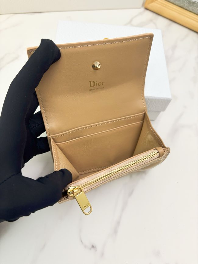 Lady Dior card holder Craie Cannage Lambskin S2067-1 Lady Dior card holder Craie Cannage Lambskin S2067-1