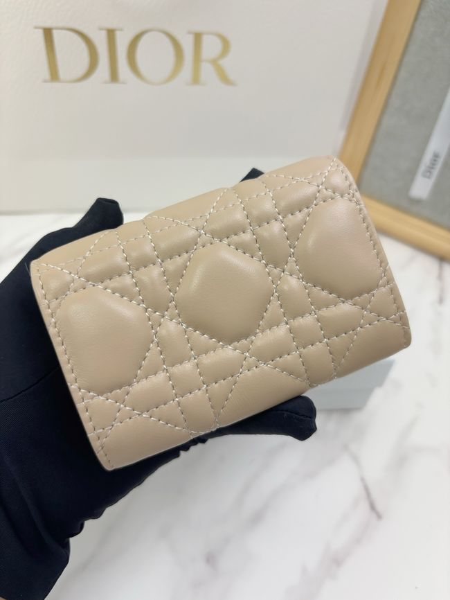 Lady Dior card holder Craie Cannage Lambskin S2067-1 Lady Dior card holder Craie Cannage Lambskin S2067-1