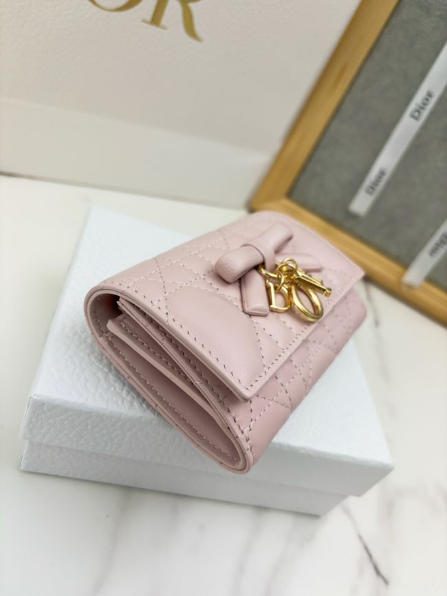 Lady Dior Dahlia card holder Craie Cannage Lambskin S2067-3 Lady Dior Dahlia card holder Craie Cannage Lambskin S2067-3