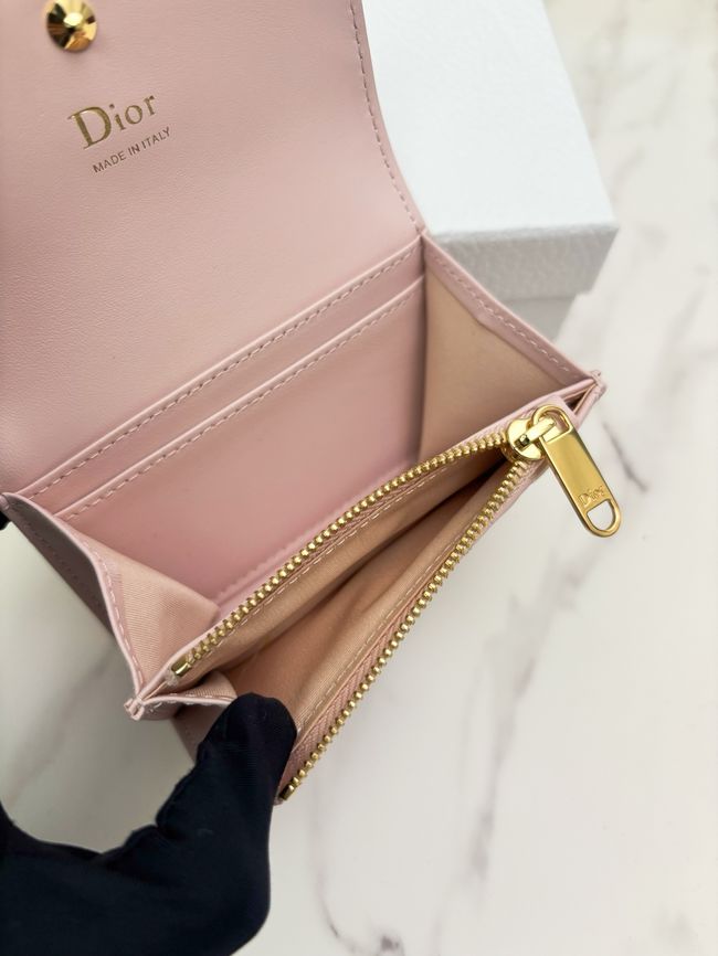 Lady Dior Dahlia card holder Craie Cannage Lambskin S2067-3 Lady Dior Dahlia card holder Craie Cannage Lambskin S2067-3