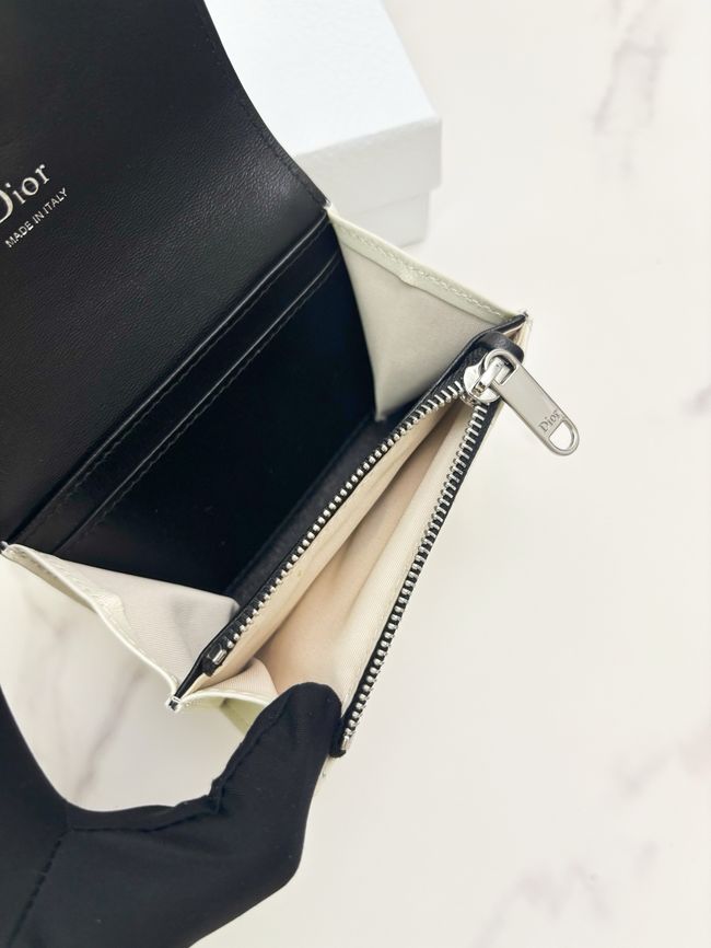 Lady Dior Dahlia card holder Craie Cannage Lambskin S2067-5 Lady Dior Dahlia card holder Craie Cannage Lambskin S2067-5