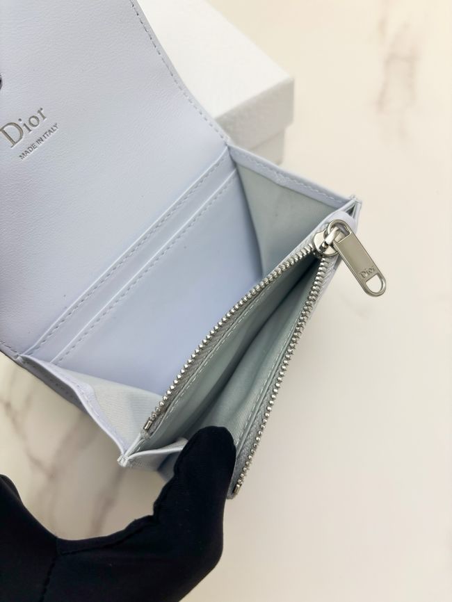 Lady Dior Dahlia card holder Craie Cannage Lambskin S2067-7 Lady Dior Dahlia card holder Craie Cannage Lambskin S2067-7