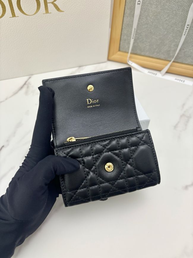 Lady Dior Dahlia card holder Craie Cannage Lambskin S2067-9 Lady Dior Dahlia card holder Craie Cannage Lambskin S2067-9