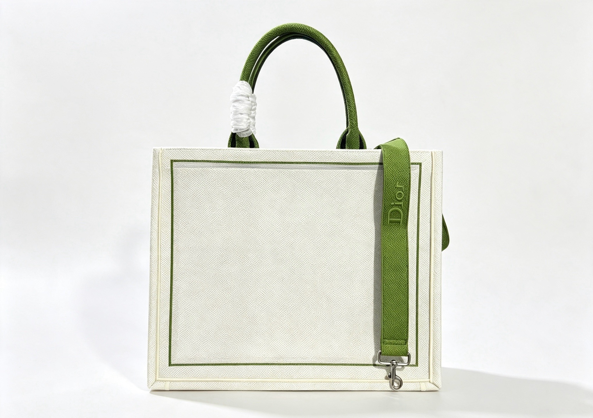 Large Dior Book Tote Embroidery M1349OE green
