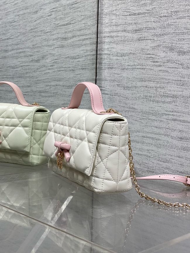 My Dior Mini Bag Cannage patent leather S0985PU white&PINK