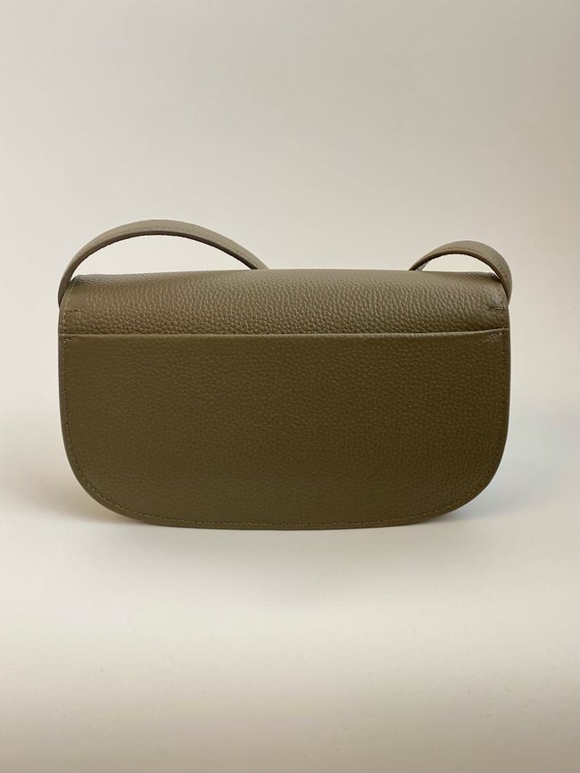 Small Dior Medaillon Flap Bag Grained Calfskin M3919Q Khaki