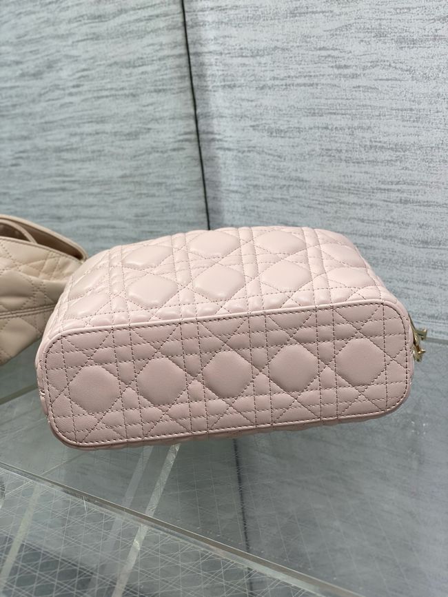 Small Dior Toujours Hobo Bag Cannage Lambskin M2867O Ballet Pink