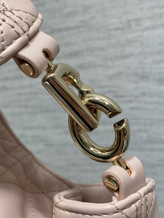 Small Dior Toujours Hobo Bag Cannage Lambskin M2867O Ballet Pink