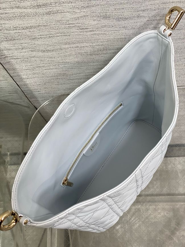 Small Dior Toujours Hobo Bag Ice Blue Cannage Lambskin M2867O