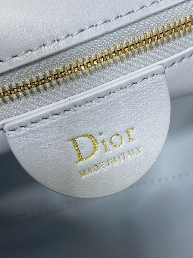 Small Dior Toujours Hobo Bag Ice Blue Cannage Lambskin M2867O