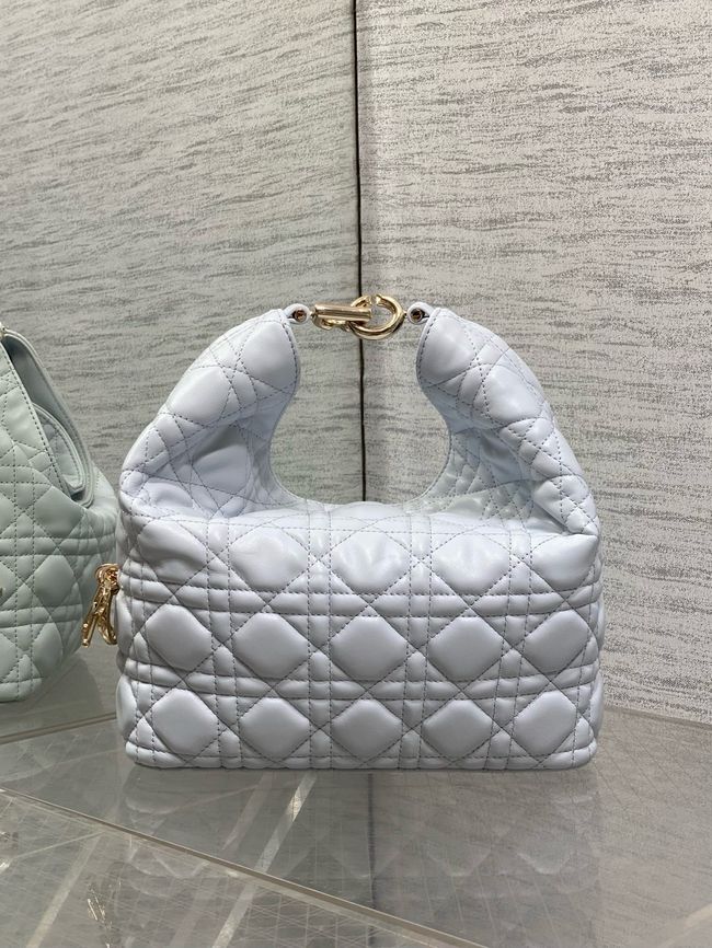 Small Dior Toujours Hobo Bag Ice Blue Cannage Lambskin M2867O