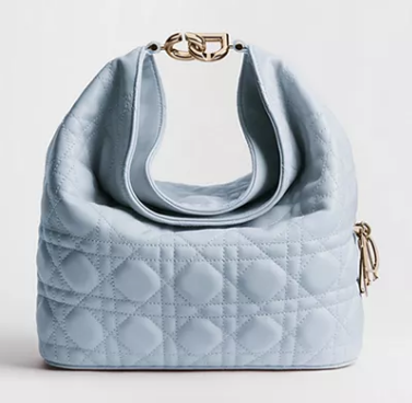 Small Dior Toujours Hobo Bag Ice Blue Cannage Lambskin M2867O Small Dior Toujours Hobo Bag Ice Blue Cannage Lambskin M2867O