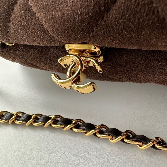 Chanel Clutch with chain AP5252 Dark Brown Chanel Clutch with chain AP5252 Dark Brown