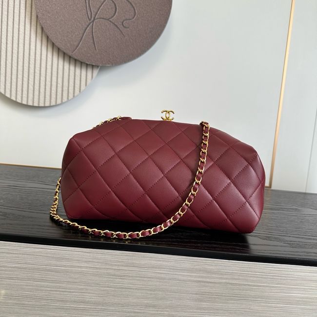 Chanel Clutch with chain Lambskin AP5252 burgundy Chanel Clutch with chain Lambskin AP5252 burgundy