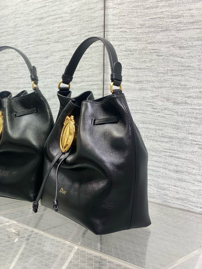 Dior Calfskin Medium Tote Bag 67534 black Dior Calfskin Medium Tote Bag 67534 black