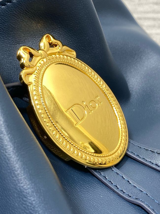 Dior Calfskin Medium Tote Bag 67534 dark blue Dior Calfskin Medium Tote Bag 67534 dark blue