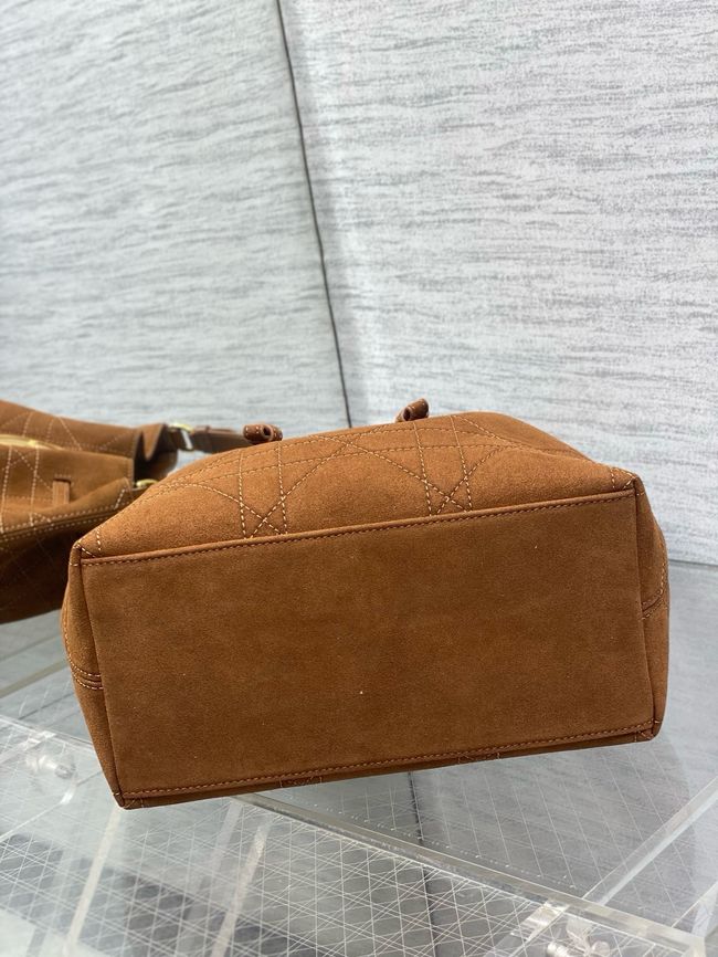 Dior Suede Calfskin Medium Tote Bag 67534 brown Dior Suede Calfskin Medium Tote Bag 67534 brown
