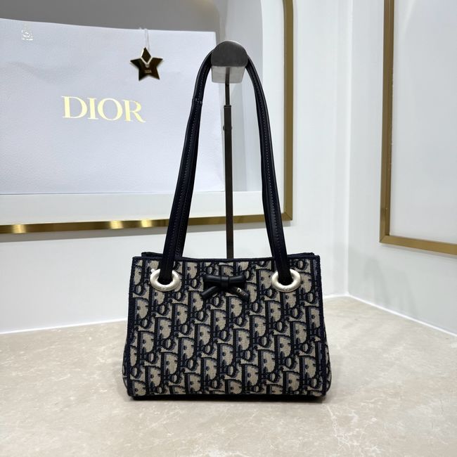Dior Promenade Mini Shopping Bag Blue Dior Oblique Jacquard S1440OU Dior Promenade Mini Shopping Bag Blue Dior Oblique Jacquard S1440OU