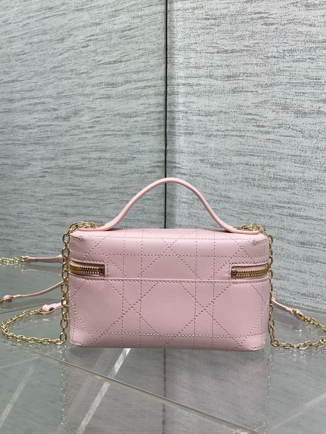 Dior Trianon Soft Vanity Mini Bag Flat Macrocannage Lambskin S4613OS Soupir Pink