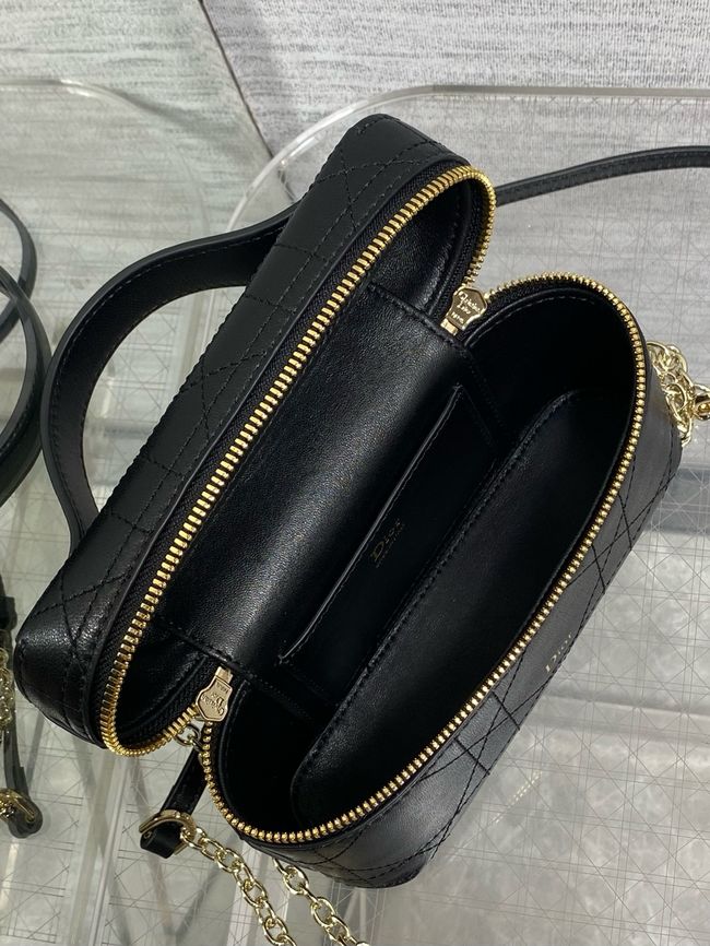 Dior Trianon Soft Vanity Mini Bag Flat Macrocannage Lambskin S4613OS black Dior Trianon Soft Vanity Mini Bag Flat Macrocannage Lambskin S4613OS black