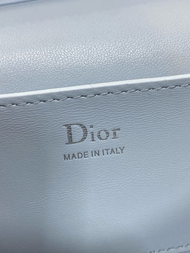 Dior Trianon Soft Vanity Mini Bag Flat Macrocannage Lambskin S4613OS ice blue Dior Trianon Soft Vanity Mini Bag Flat Macrocannage Lambskin S4613OS ice blue