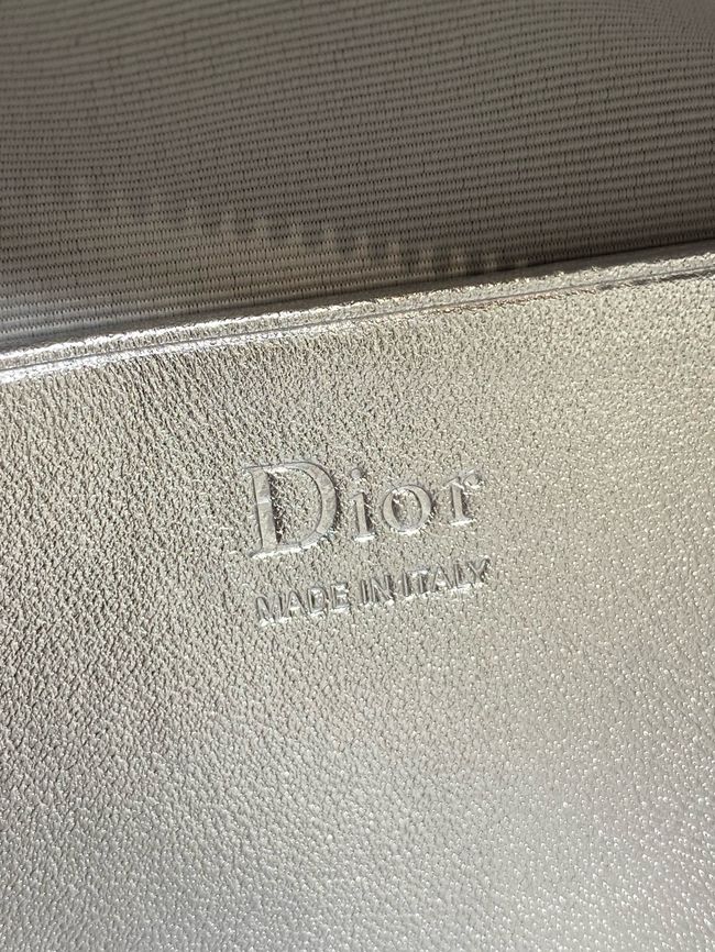 Diorling Mini Bag Macrocannage Lambskin S2613OU Silver Diorling Mini Bag Macrocannage Lambskin S2613OU Silver
