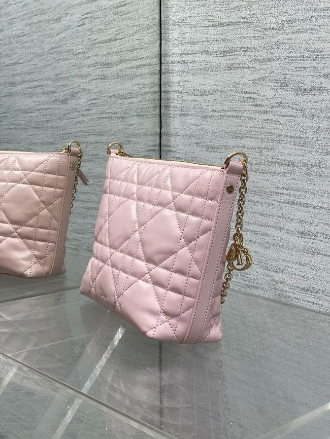 Diorling Mini Bag Macrocannage Lambskin S2613OU Soupir Pink Diorling Mini Bag Macrocannage Lambskin S2613OU Soupir Pink