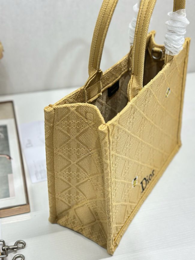 Medium Dior Book Tote with Strap Oblique Embroidery M1354PE-8 Medium Dior Book Tote with Strap Oblique Embroidery M1354PE-8