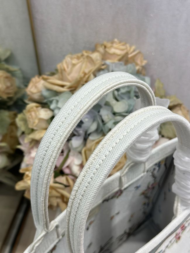 Medium Dior Book Tote with Strap Oblique Embroidery M1354PE-9 Medium Dior Book Tote with Strap Oblique Embroidery M1354PE-9