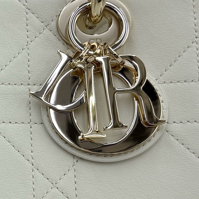 Small Dior Granville Bag Ivory Flat Macrocannage Calfskin M1441OHJ Small Dior Granville Bag Ivory Flat Macrocannage Calfskin M1441OHJ