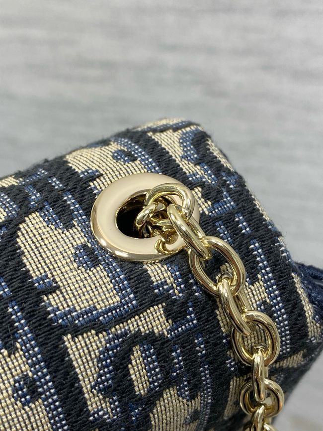 Dior Promenade Mini Bag with Chain S2514OU Blue Dior Promenade Mini Bag with Chain S2514OU Blue
