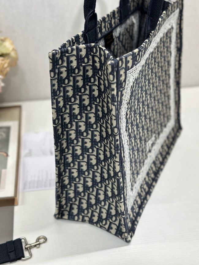 Large Dior Book Tote Cannage Embroidery M1349OEQ-3 Large Dior Book Tote Cannage Embroidery M1349OEQ-3