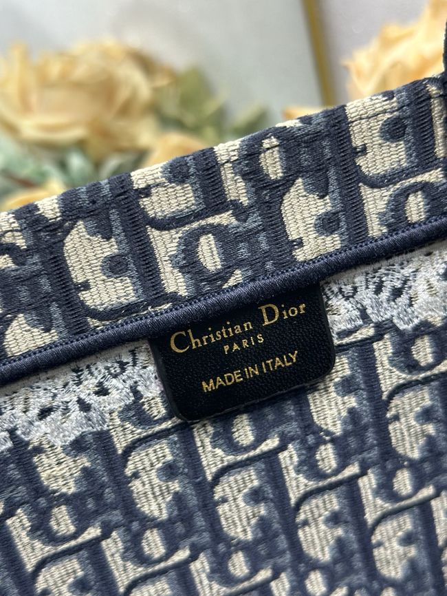Large Dior Book Tote Cannage Embroidery M1349OEQ-3 Large Dior Book Tote Cannage Embroidery M1349OEQ-3