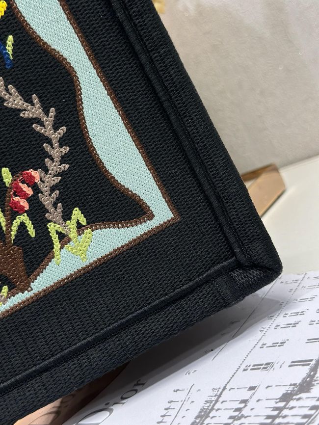 Large Dior Book Tote Cannage Embroidery M1349OEQ-4 Large Dior Book Tote Cannage Embroidery M1349OEQ-4